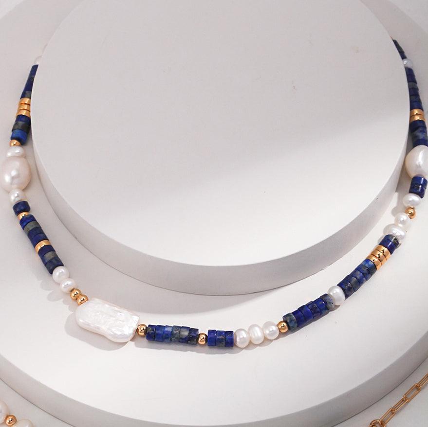 Lapis Lazuli Pearl Necklace Jewelry