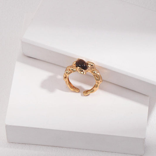 925 Sterling Silver Tiger Eye Adjustable Ring | LAYUMI