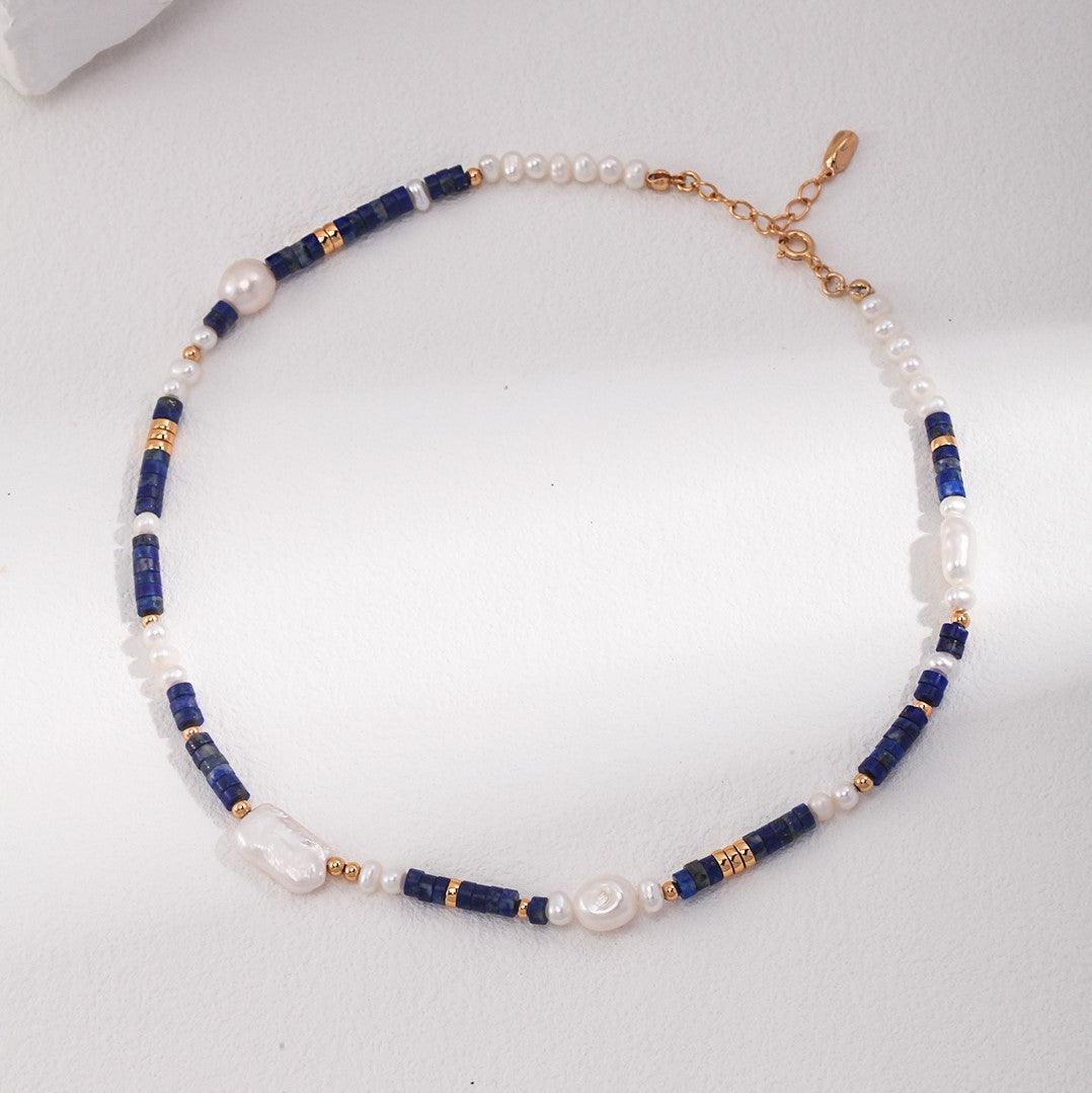 Lapis Lazuli Pearl Necklace Jewelry