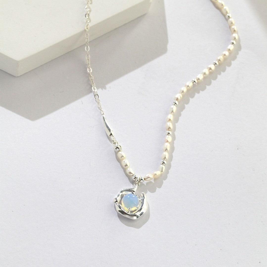 Opal Pearl Necklace Jewelry