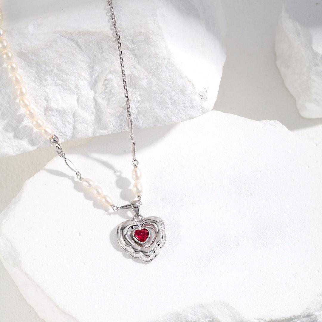 Heart Shape Pearl Necklace Jewelry