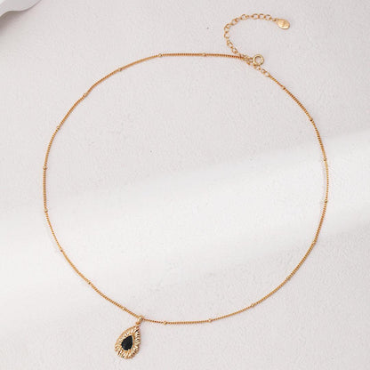 Black Zirconia Necklace | LAYUMI